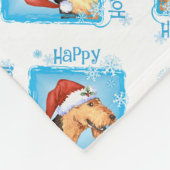 Happy Howlidays Airedale Fleecedecke (Ecke)