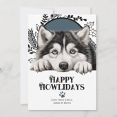 Happy Howlidays Alaskan Malamute Dog Weihnachten (Vorderseite)