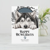 Happy Howlidays Alaskan Malamute Dog Weihnachten (Stehend Vorderseite)