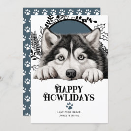 Happy Howlidays Alaskan Malamute Dog Weihnachten