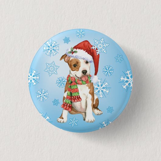 Happy Howlidays Am Staff Button (Vorderseite)
