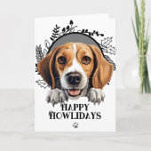 Happy Howlidays American Foxhound Dog Weihnachten (Vorderseite)