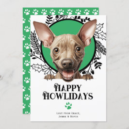 Happy Howlidays American Hairless Dog Christmas Feiertagskarte