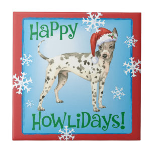 Happy Howlidays American Hairless Terrier Fliese