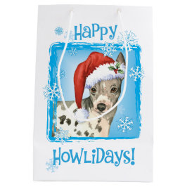 Happy Howlidays American Hairless Terrier Mittlere Geschenktüte