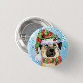 Happy Howlidays Anatolian Shepherd Pinback Button (Vorne & Hinten)