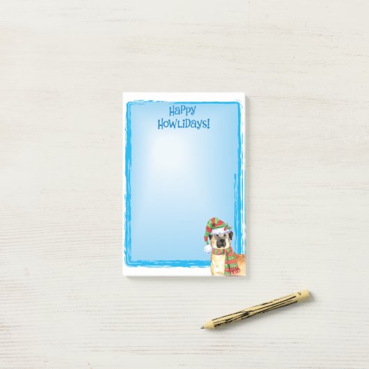Happy Howlidays Anatolian Shepherd Post-it Notes Klebezettel (Auf Schreibtisch)