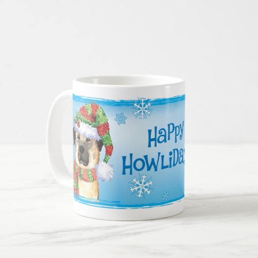 Happy Howlidays Anatolian Shepherd Tasse (Vorderseite Links)