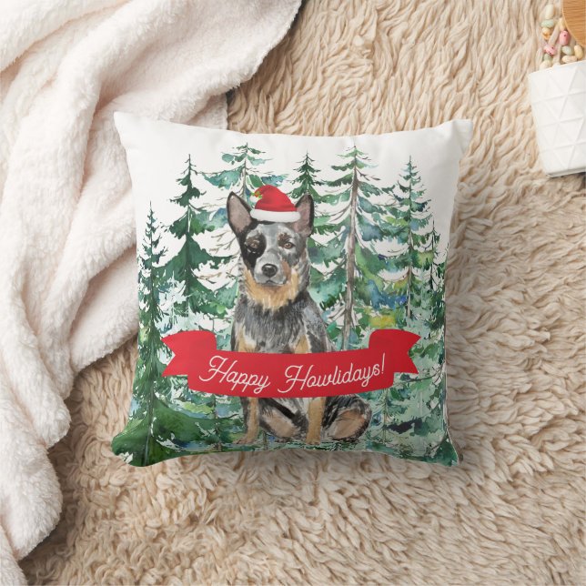 Happy Howlidays Australian Cattle Dog Weihnachten Kissen (Decke)
