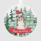 Happy Howlidays Australian Shepherd Hund Weihnacht Ornament (Vorderseite)