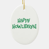 Happy Howlidays Australian Terrier Keramik Ornament (Hinten)