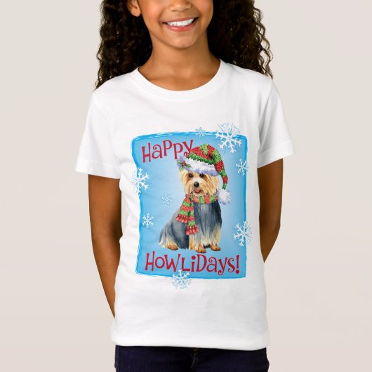 Happy Howlidays Australian Terrier T - Shirt (Vorderseite)