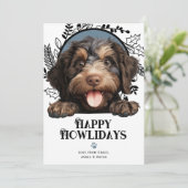 Happy Howlidays Barbet Dog Weihnachten (Stehend Vorderseite)