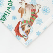 Happy Howlidays Basenji Fleece Blanket (Ecke)