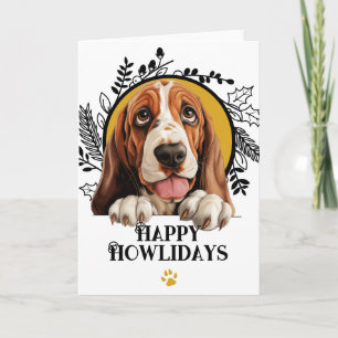 Happy Howlidays Bassett Hound Hund Weihnachten