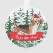 Happy Howlidays Beagle Hunde Weihnachten Ornament (Vorderseite)