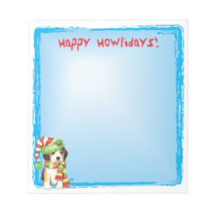 Happy Howlidays Beagle Notizblock