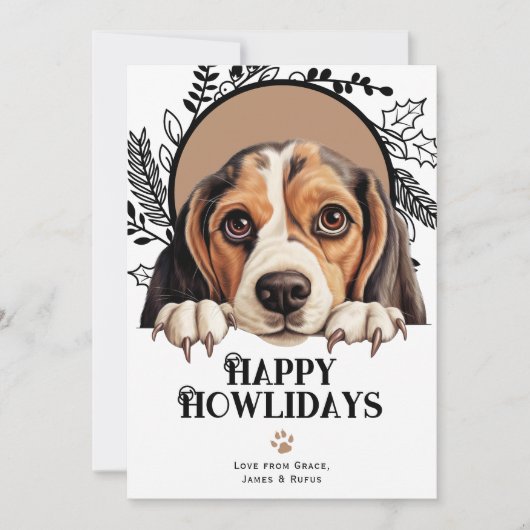 Happy Howlidays Beagle Weihnachten (Vorderseite)