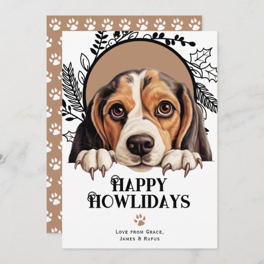 Happy Howlidays Beagle Weihnachten (Vorne/Hinten)