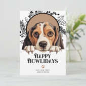 Happy Howlidays Beagle Weihnachten (Stehend Vorderseite)