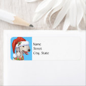 Happy Howlidays Bedlington Terrier Label (Insitu)