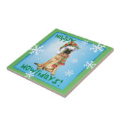 Happy Howlidays Belgium Malinois Fliese (Seite)