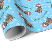 Happy Howlidays Belgium Sheepdog Geschenkpapier (Rolleneckpunkt)