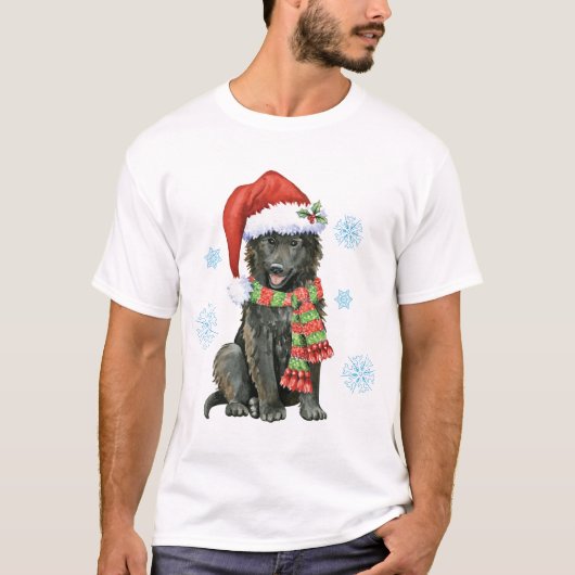Happy Howlidays Belgium Sheepdog T-Shirt (Vorderseite)