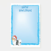 Happy Howlidays Biewer Terrier Post-it Notes Klebezettel (Vorderseite)