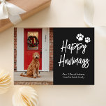 Happy Howlidays Black Calligraphy Pet Foto Feiertagskarte<br><div class="desc">Happy Howlidays Black Gold Kalligraphie Pet Foto Holiday Card. Senden Sie Ihren personalisierten und individuell gestaltbaren Urlaub an Freunde,  Kollegen und Familie in schlichten,  eleganten und modernen Foto Design festliche,  natürliche minimalistische Stilkarten! Unter der Kalligrafie finden Sie Ihre persönliche Grußbotschaft in der modernen Typografie.</div>