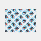 Happy Howlidays Black Russian Terrier Fleecedecke (Vorderseite (Horizontal))