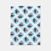 Happy Howlidays Black Russian Terrier Fleecedecke (Vorderseite)