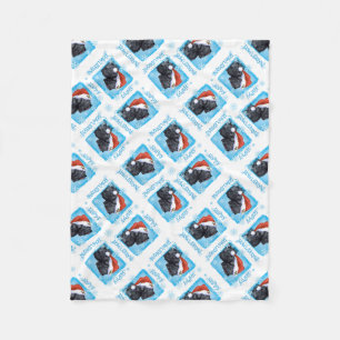 Happy Howlidays Black Russian Terrier Fleecedecke