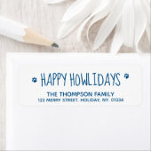 Happy Howlidays Blue Pet Hund Lover Moderner Niedl (Insitu)