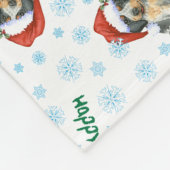 Happy Howlidays Bluetick Fleece Blanket (Ecke)