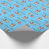 Happy Howlidays Bluetick Geschenkpapier (Ecke)