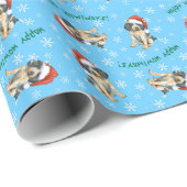 Happy Howlidays Bluetick Geschenkpapier (Rolleneckpunkt)