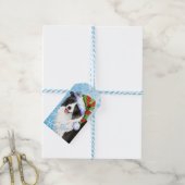 Happy Howlidays Border Collie Geschenkanhänger (Mit Garn)