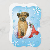 Happy Howlidays Border Terrier Feiertagskarte (Vorne/Hinten)