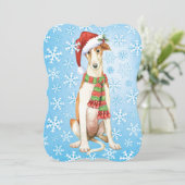 Happy Howlidays Borzoi Feiertagskarte (Stehend Vorderseite)