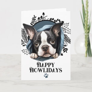 Happy Howlidays Boston Terrier Dog Weihnachten