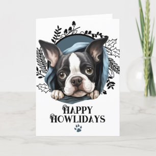 Happy Howlidays Boston Terrier Dog Weihnachten