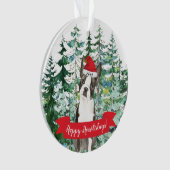 Happy Howlidays Boston Terrier Weihnachten Ornament (Vorderseite)