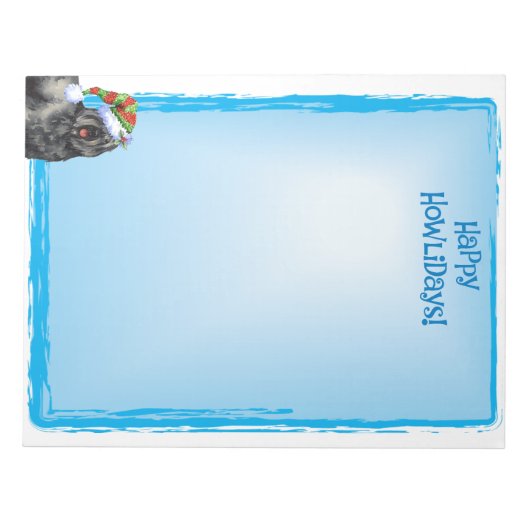 Happy Howlidays Bouvier Notizblock (Vorderseite)