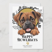Happy Howlidays Boxer Dog Weihnachten (Vorderseite)