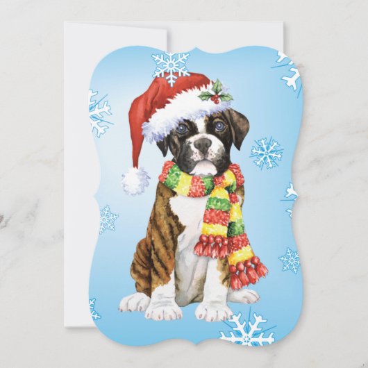 Happy Howlidays Boxer Feiertagskarte (Vorderseite)