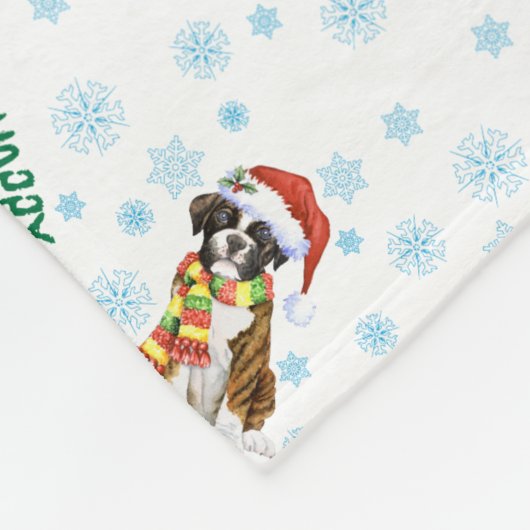 Happy Howlidays Boxer Fleece Blanket (Ecke)