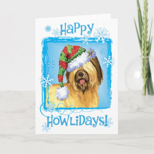 Happy Howlidays Briard Holiday Card Feiertagskarte