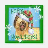 Happy Howlidays Briard Magnet (Vorne)