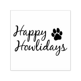Happy Howlidays - Briefmarke Permastempel